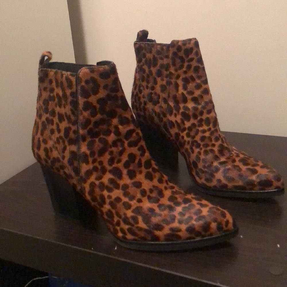 Marc Fisher Alva Leopard Hair Calf Boots